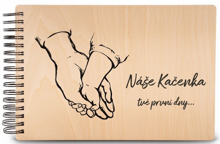 Dřevěné dětské fotoalbum KIDS HANDS