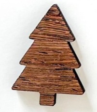 Dřevěná vánoční ozdoba STROMEČEK- 5ks