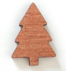 Dřevěná vánoční ozdoba STROMEČEK- 5ks