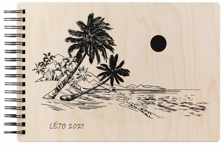 Dřevěné fotoalbum PLÁŽ