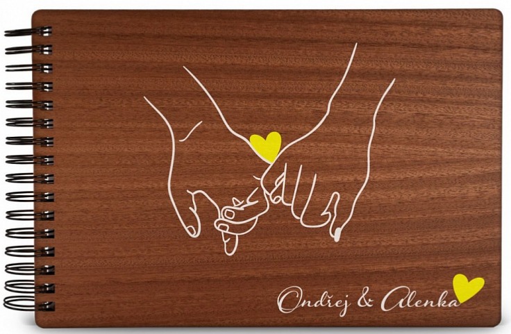 Dřevěné fotoalbum DOTEK