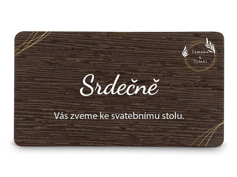 Dřevěná pozvánka ke stolu CIRCLE