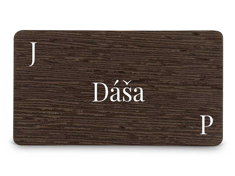 Dřevěná zasedací kartička JMÉNO