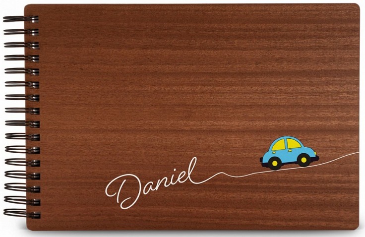 Dřevěné dětské fotoalbum AUTÍČKO
