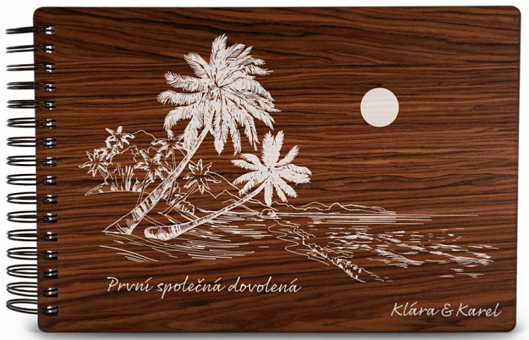 Dřevěné fotoalbum PLÁŽ