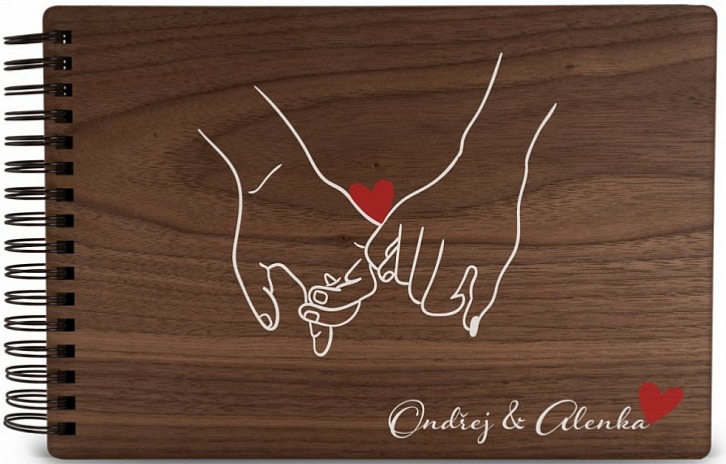 Dřevěné fotoalbum DOTEK