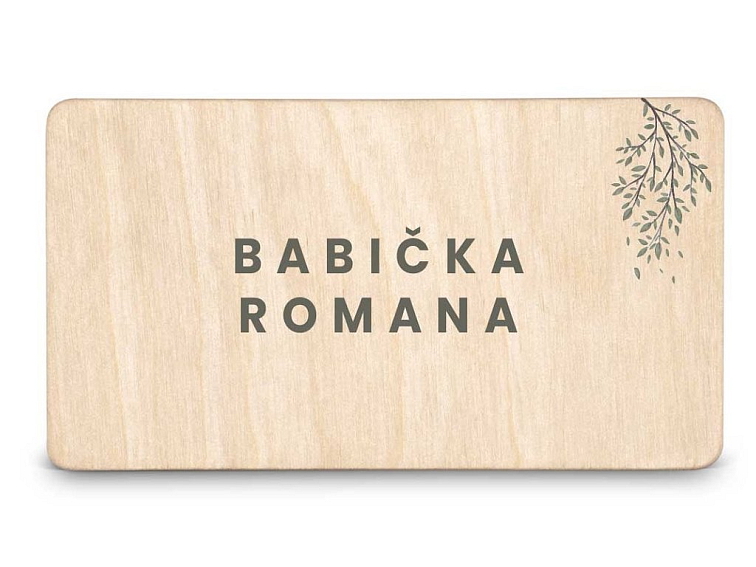 Dřevěná zasedací kartička PODZIM