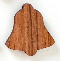 Dřevěná vánoční ozdoba ZVONEČEK - 5ks