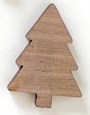 Dřevěná vánoční ozdoba STROMEČEK- 5ks