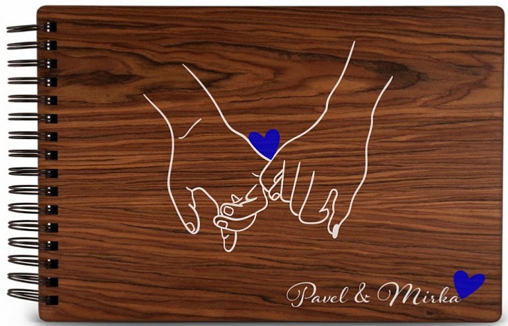 Dřevěné fotoalbum DOTEK