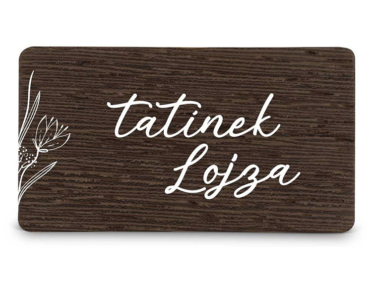 Dřevěná zasedací kartička SNĚŽENKA