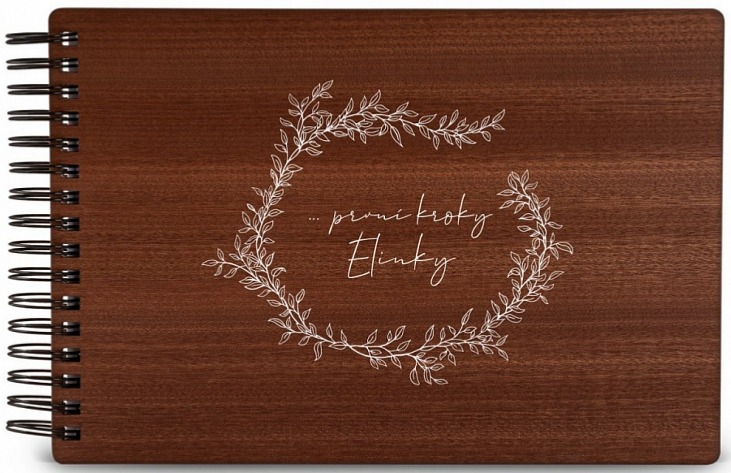 Dřevěné fotoalbum VĚTVIČKA