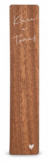 Dřevěná záložka do knížky ELEGANT