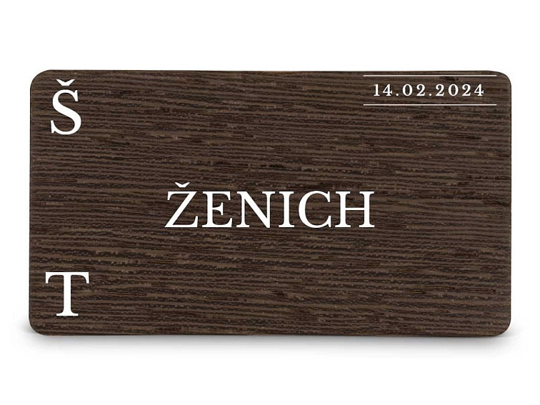 Dřevěná zasedací kartička CIRCLE