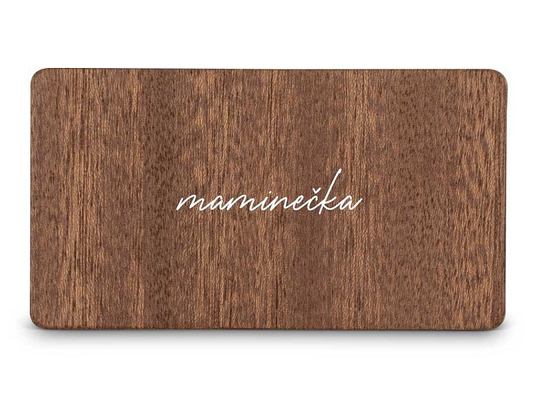 Dřevěná zasedací kartička TEXT