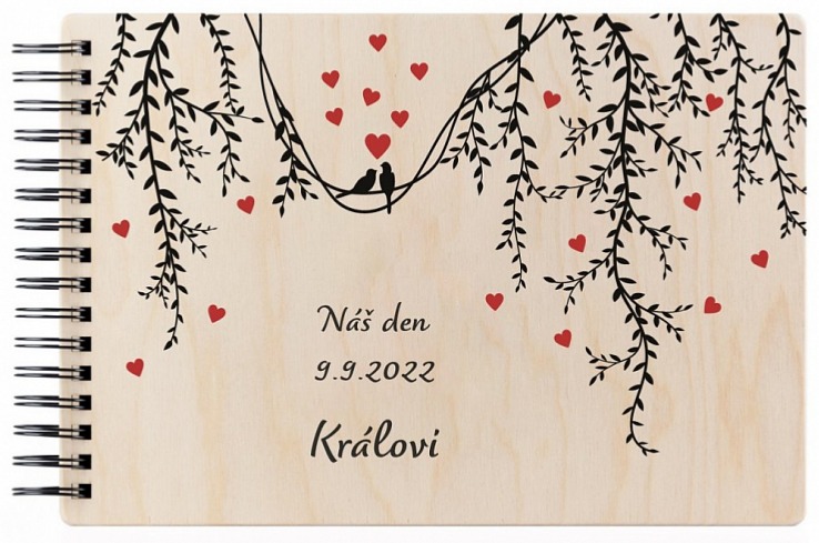 Dřevěné fotoalbum HRDLIČKY