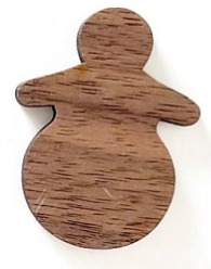 Dřevěná vánoční ozdoba SNĚHULÁK - 5ks