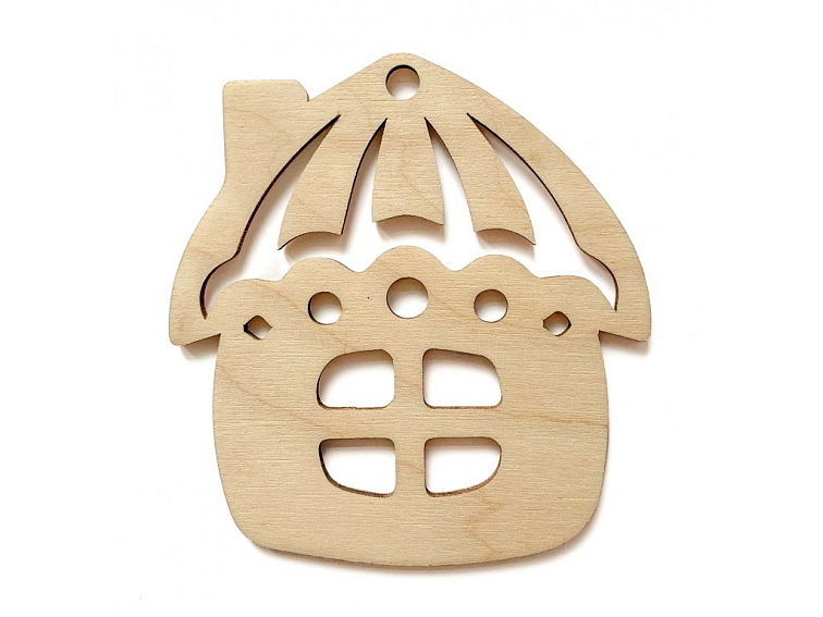 Dřevěná vánoční ozdoba DOMEČEK