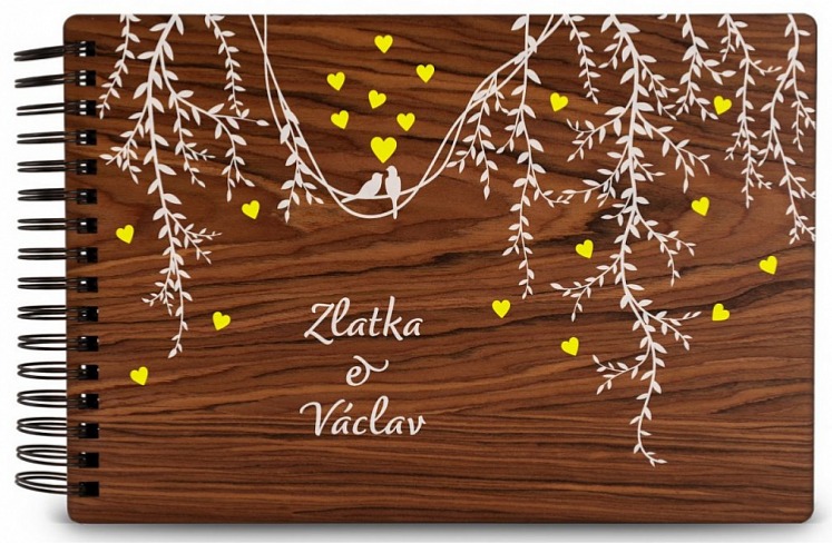 Dřevěné fotoalbum HRDLIČKY