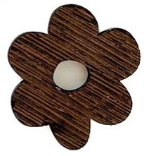 Dřevěná dekorace KVĚTINA- 5 ks