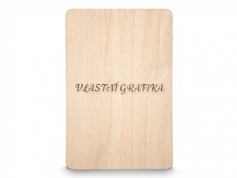 Dřevěné svatební oznámení VLASTNÍ GRAFIKA