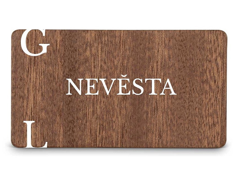 Dřevěná zasedací kartička PÍSMENA