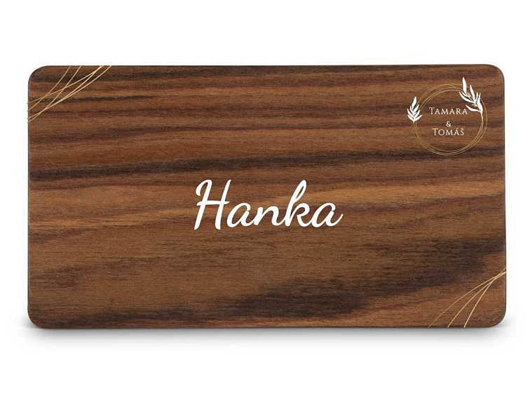 Dřevěná zasedací kartička CIRCLE