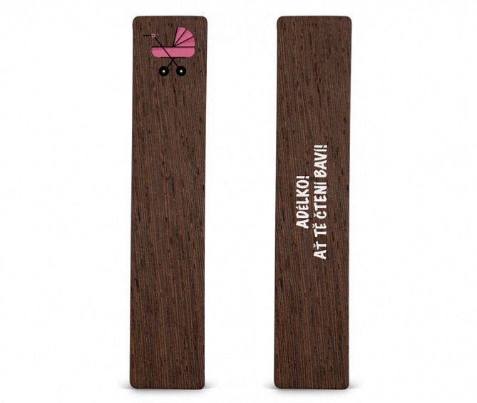 Dřevěná záložka do knížky KOČÁREK