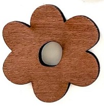 Dřevěná dekorace KVĚTINA- 5 ks