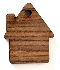 Dřevěná vánoční ozdoba DOMEČEK - 5ks