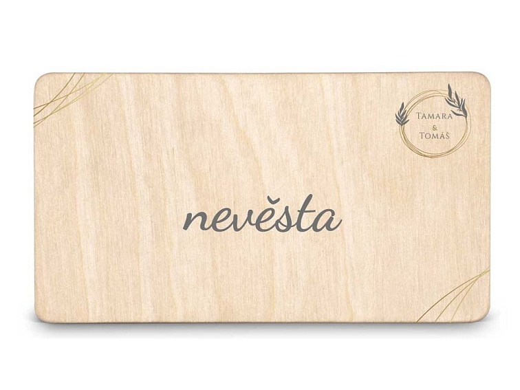 Dřevěná zasedací kartička CIRCLE