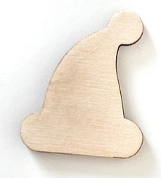 Dřevěná vánoční ozdoba ČEPICE - 5ks