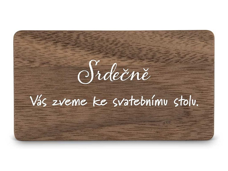 Dřevěná pozvánka ke stolu STROM