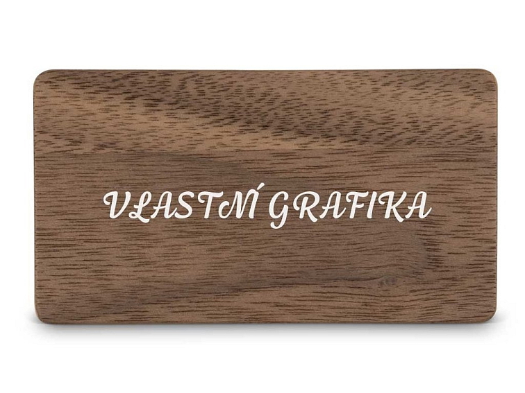 Dřevěná kartička DARY - VLASTNÍ GRAFIKA