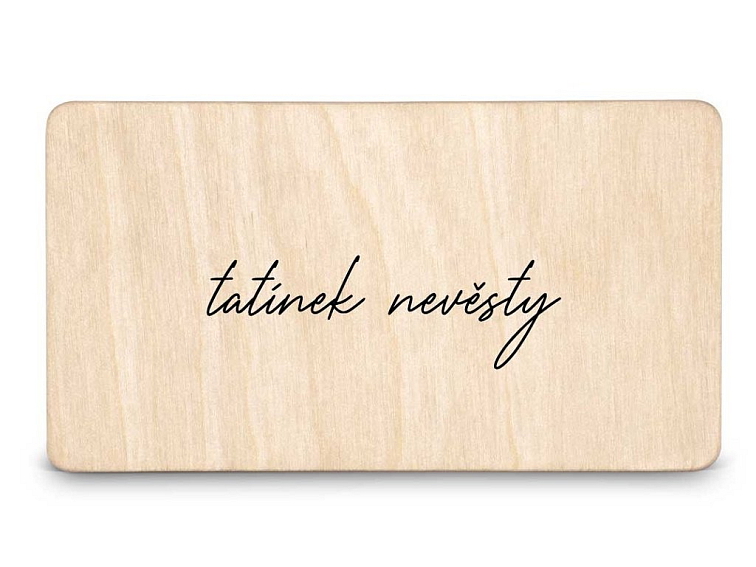 Dřevěná zasedací kartička TEXT