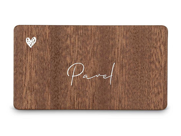 Dřevěná zasedací kartička - ELEGANT