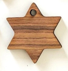 Dřevěná vánoční ozdoba HVĚZDIČKA- 5ks