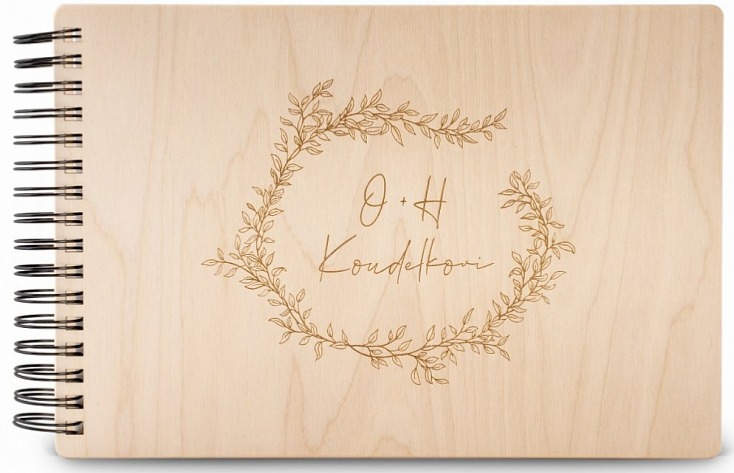 Dřevěné fotoalbum VĚTVIČKA