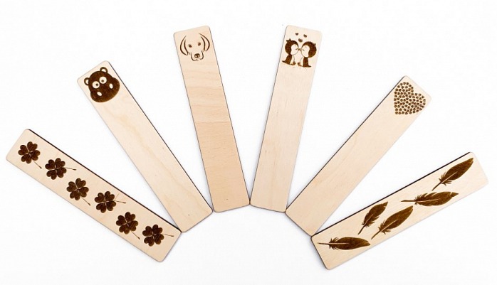 Dřevěná záložka do knížky ELEGANT