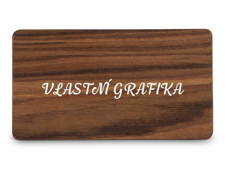 Dřevěná zasedací kartička - VLASTNÍ GRAFIKA
