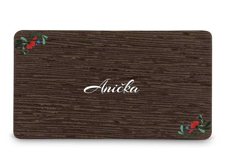 Dřevěná zasedací kartička FOLK