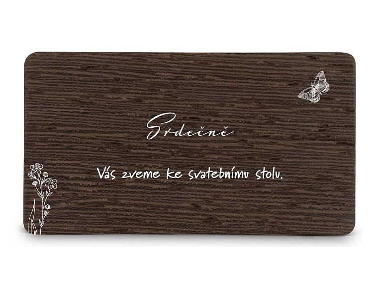 Dřevěná pozvánka ke stolu LOUKA