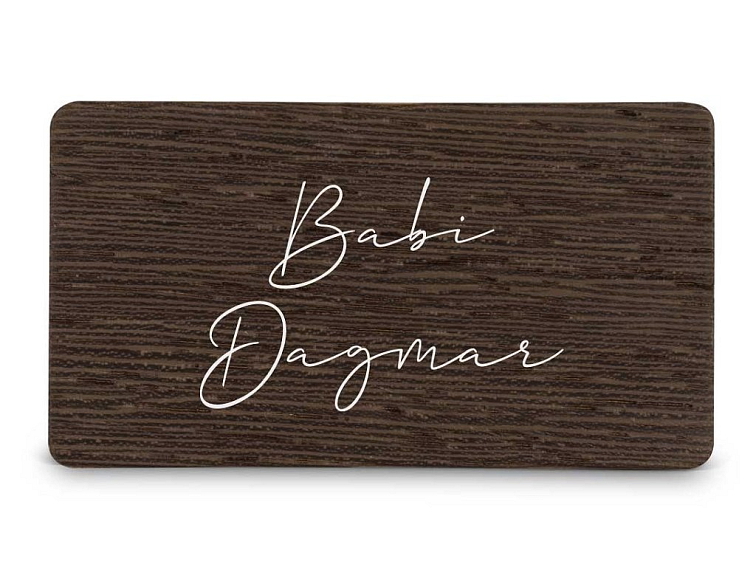 Dřevěná zasedací kartička VĚTVIČKA