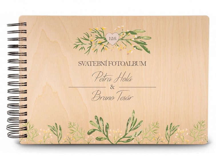 Dřevěné fotoalbum ROZKVĚT