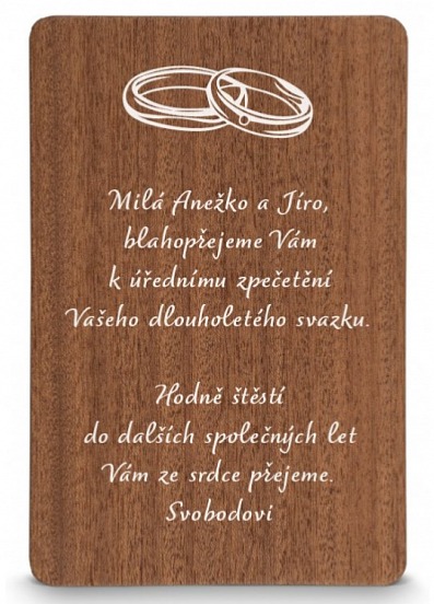 Svatební přání PRSTENY