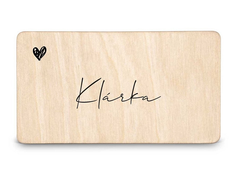 Dřevěná zasedací kartička - ELEGANT