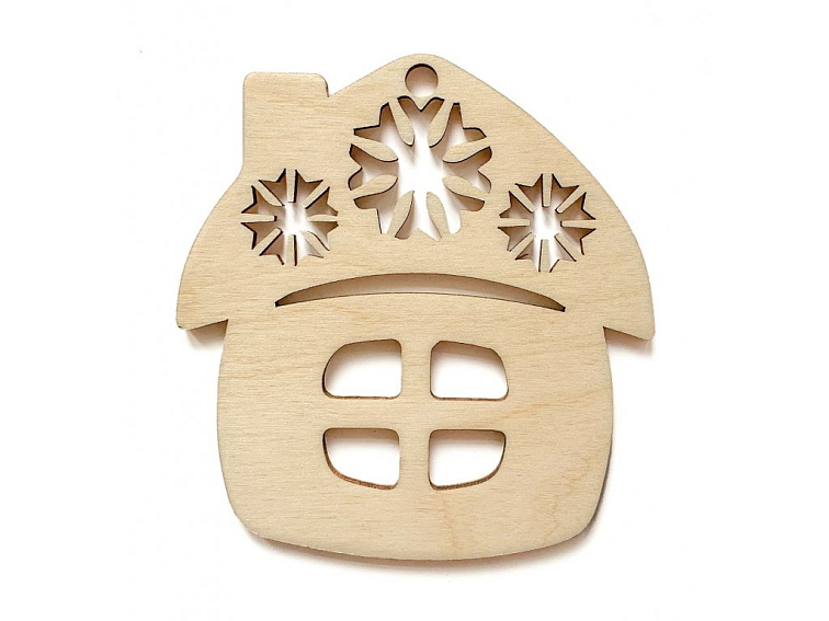 Dřevěná vánoční ozdoba DOMEČEK
