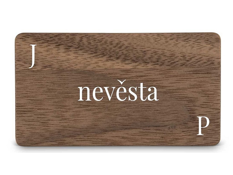 Dřevěná zasedací kartička JMÉNO