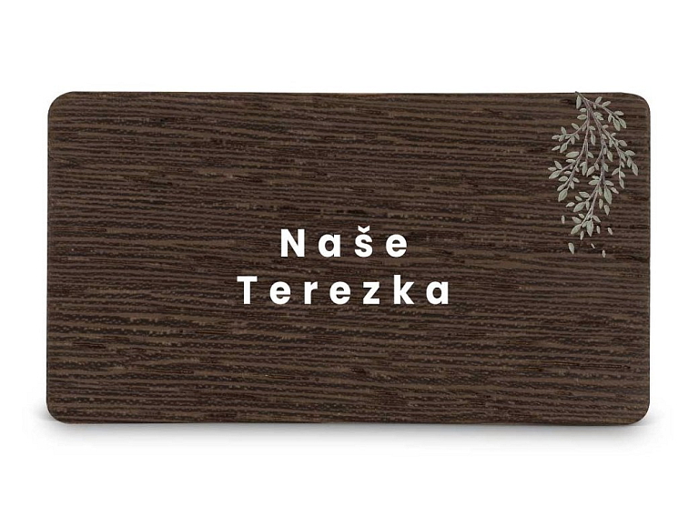 Dřevěná zasedací kartička PODZIM