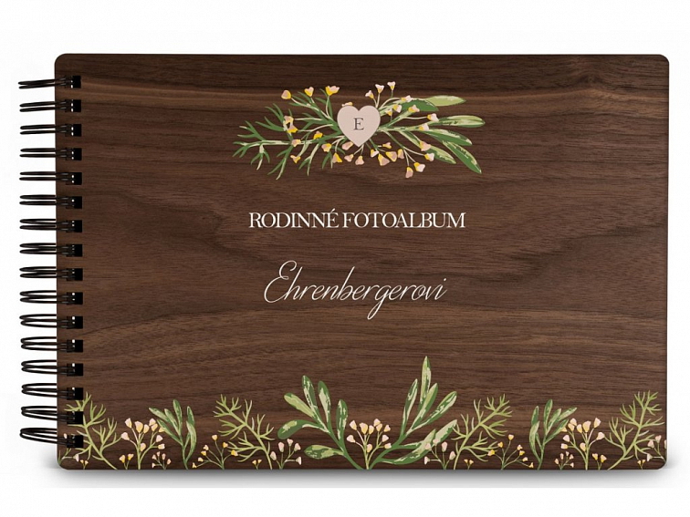 Dřevěné fotoalbum ROZKVĚT